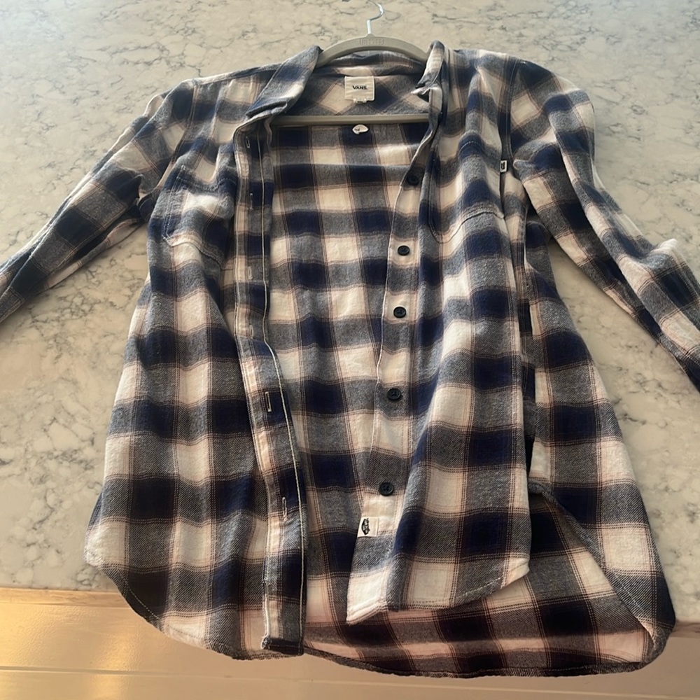 A plaid flannel from vans. Barely worn